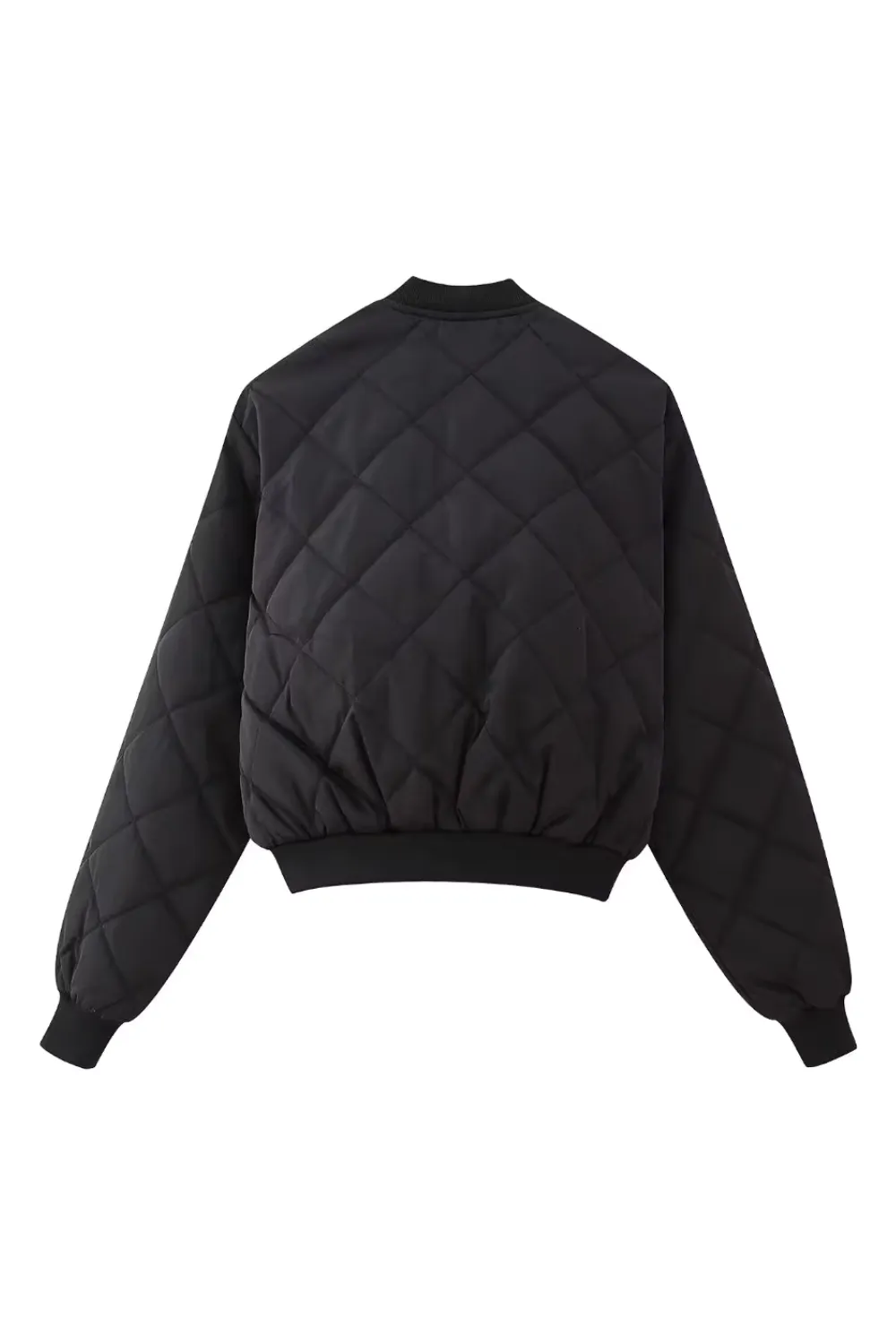 'Aileen' Quilted Cotton Bomber Jacket