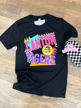 Canton Tigers Retro Bright Kids Tee