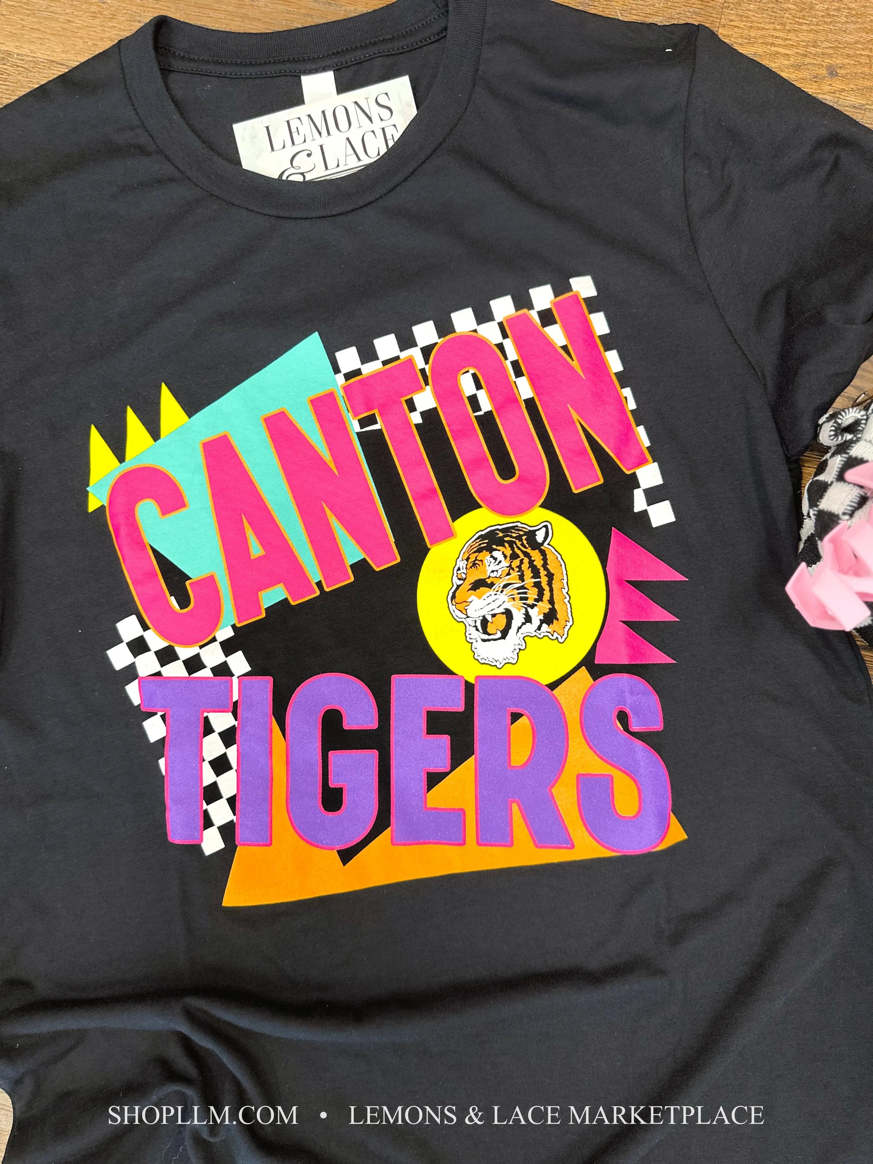 Canton Tigers Retro Bright Kids Tee