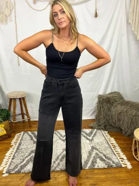 Chalk Black Oversized Denim Pants