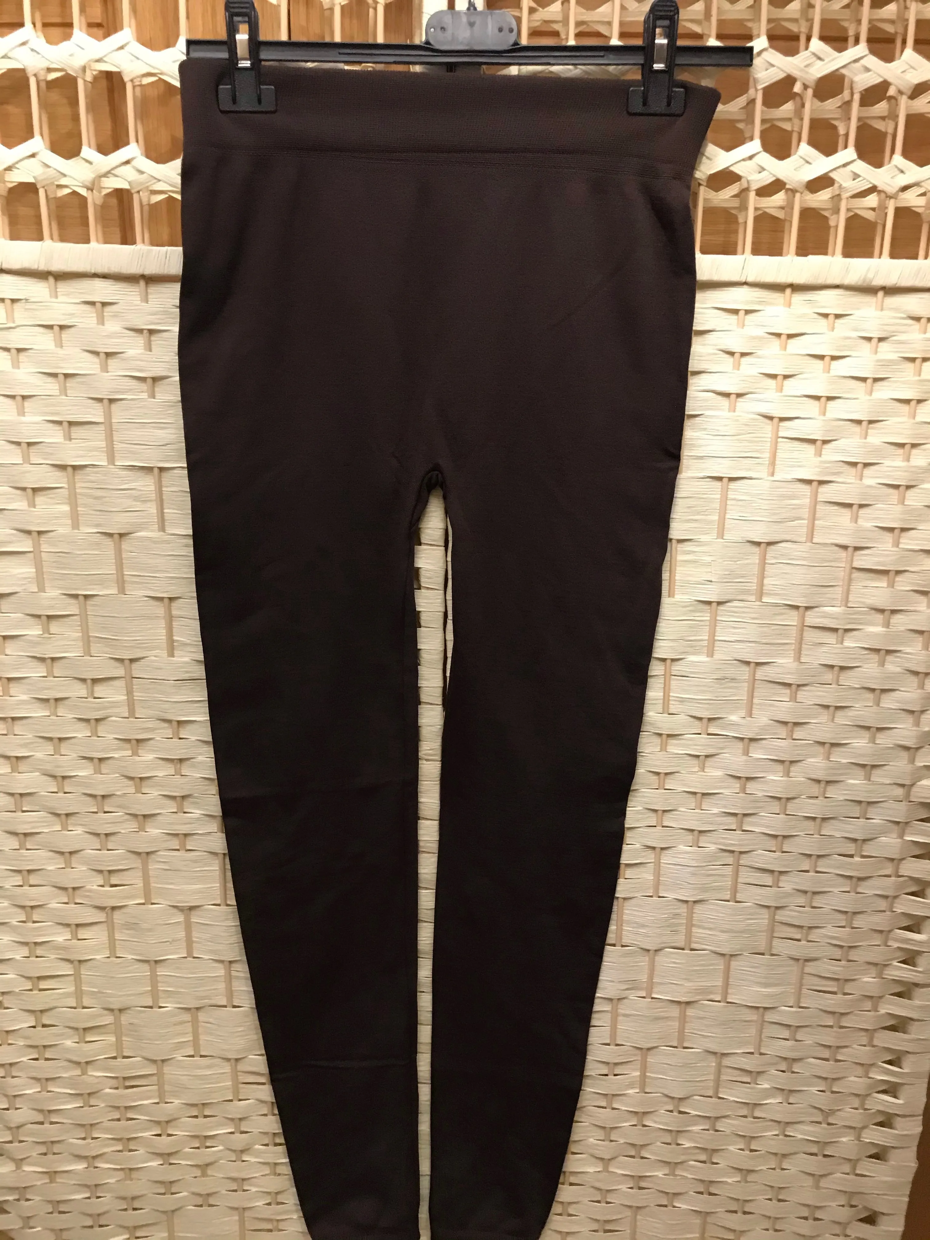 Chocolate Fleece Lined Leggings in Two Sizes