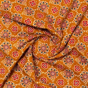 Cotton Printed Fabric (Mustard)