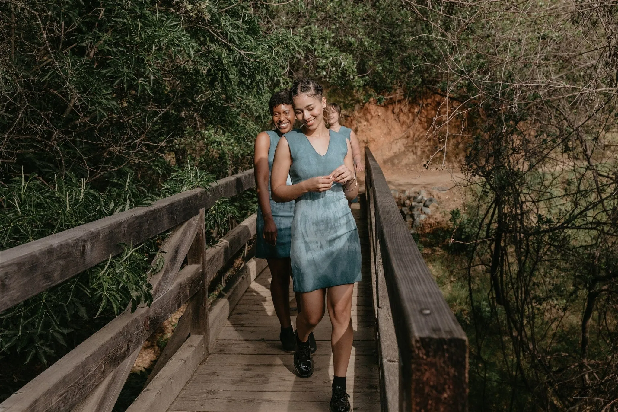 Dyed Blue Slinky Dresses