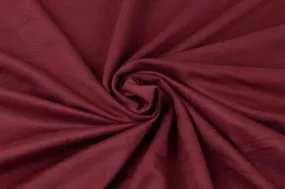 End of Bolt: 1.5 yards Premium Nylon Rayon Spandex Ponte De Roma Knit Solid Burgundy- remnant