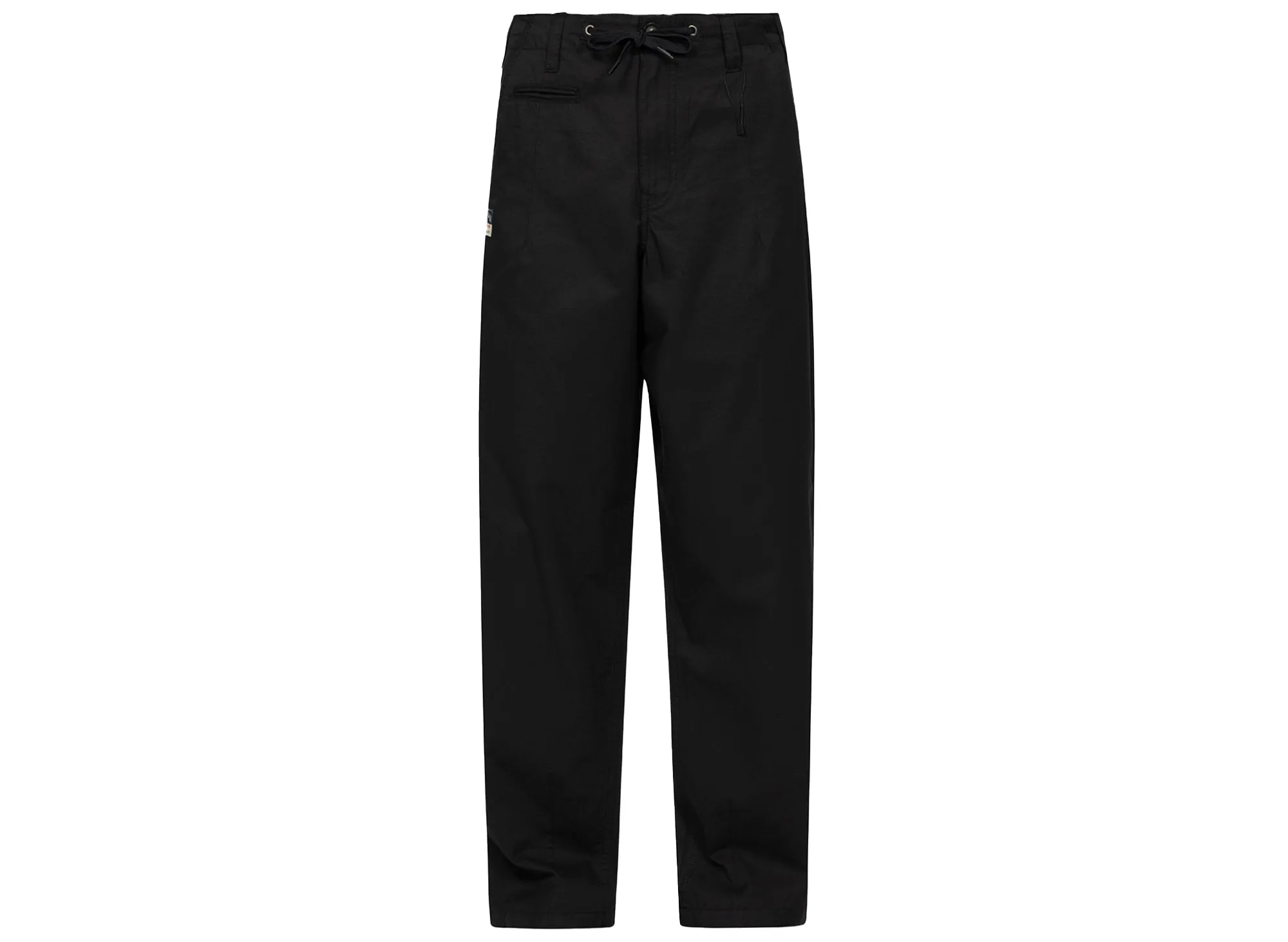 Evisu Seagull Embroidered Baggy Pants in Black