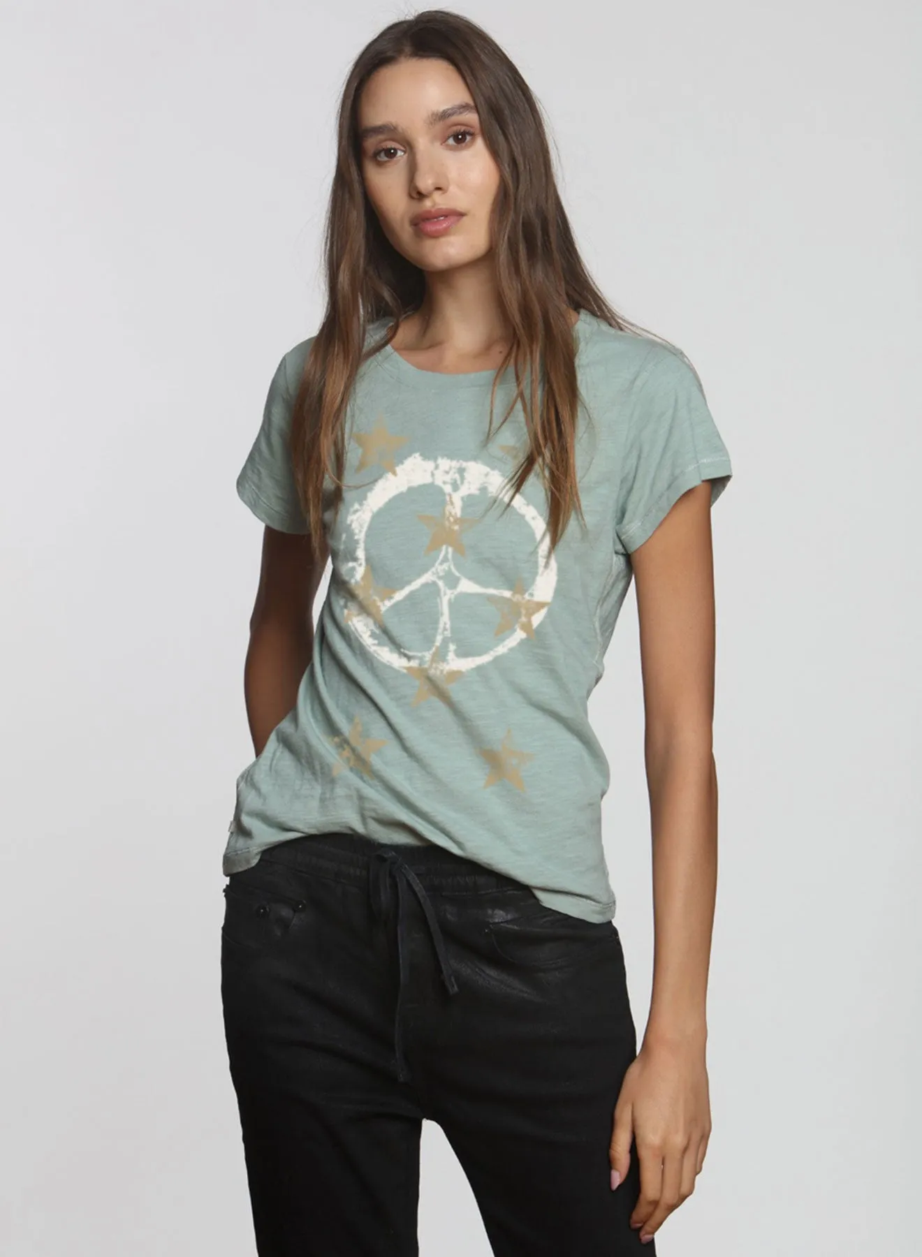 Graphic Ava Tee - Sage Peace Star