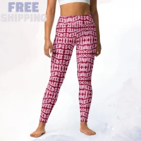 Hot Pink Comfy Leggings a Great Gift for Coffee Lovers