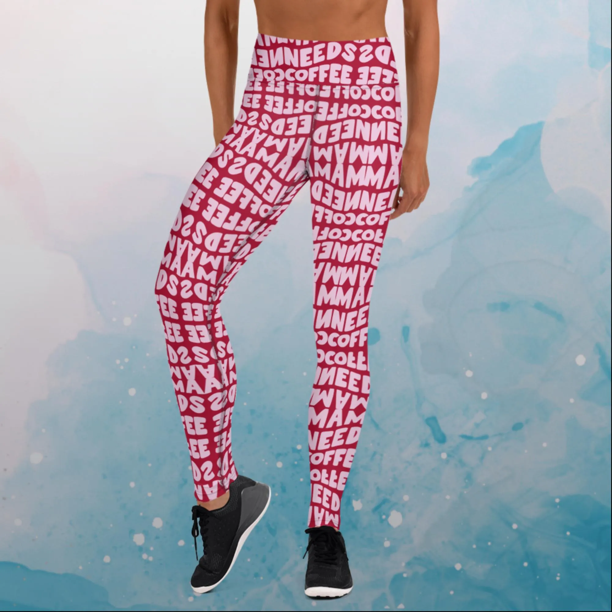 Hot Pink Comfy Leggings a Great Gift for Coffee Lovers