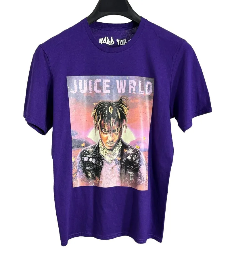 Juice Wrld Purple men's Graphic Tees 100% Cotton