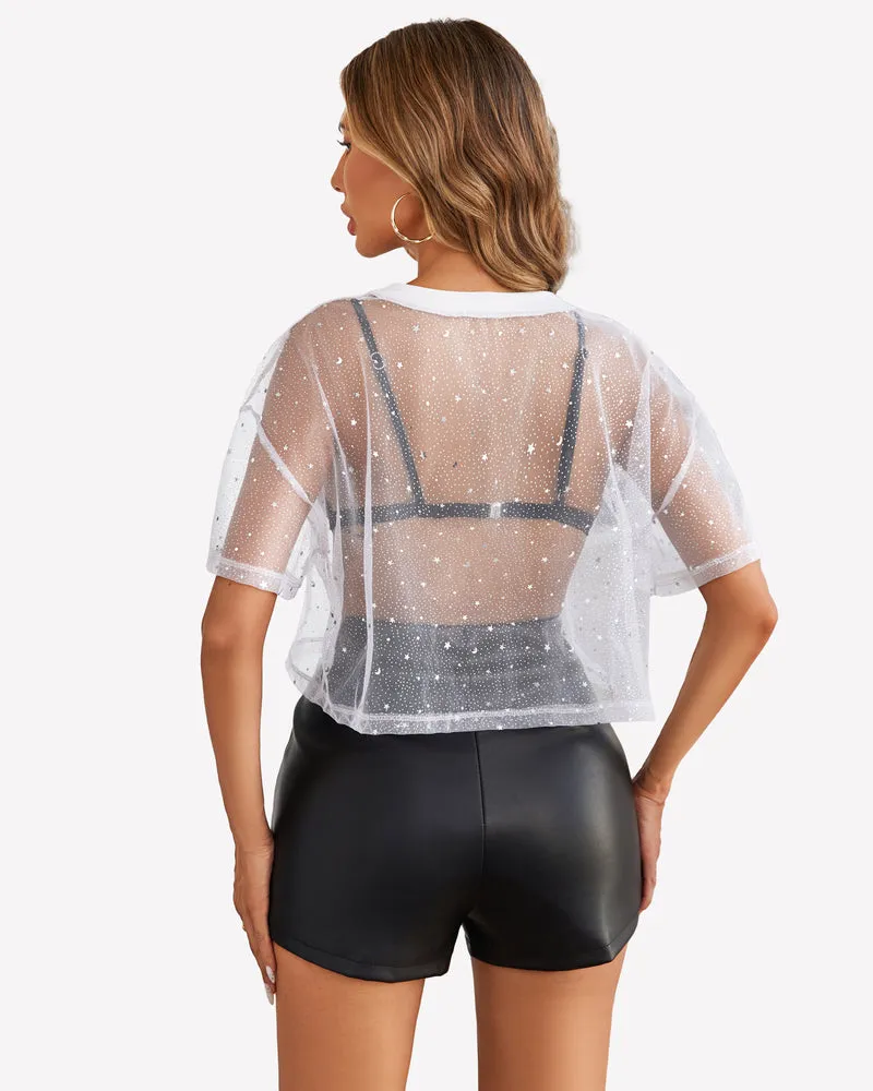 Mesh Tops See Through Shirts