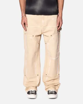 MNML Ultra Baggy Workwear Denim Pants Tan