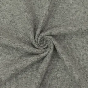 Moon Gray Heather Stretch Cotton Brushed Jersey Knit Fabric