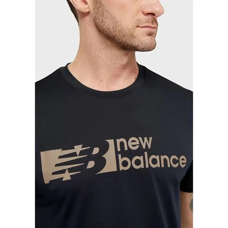 New Balance Men's Tenacity Graphic Short Sleeve - Black