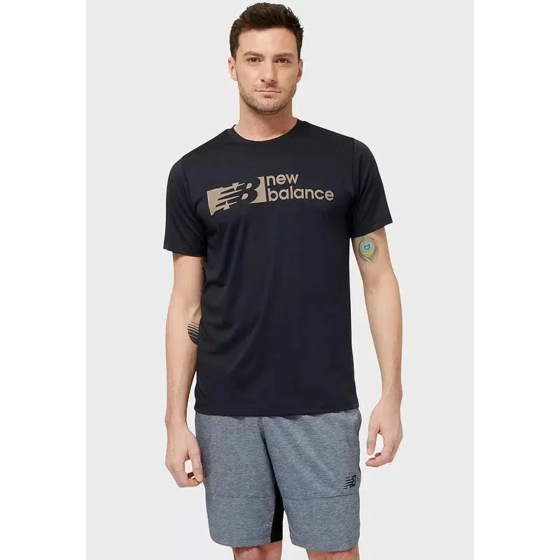 New Balance Men's Tenacity Graphic Short Sleeve - Black