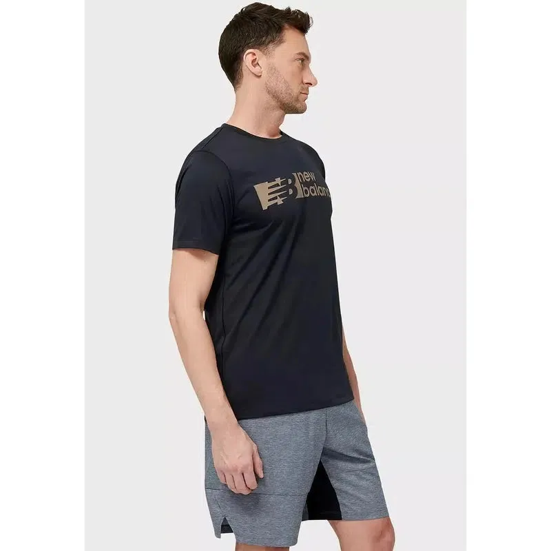 New Balance Men's Tenacity Graphic Short Sleeve - Black