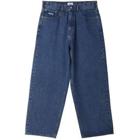 OBEY BIGWIG BAGGY DENIM // STONEWASH INDIGO