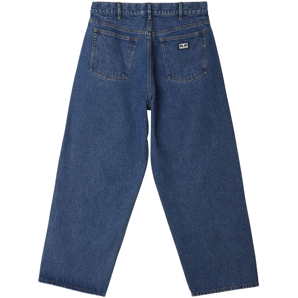 OBEY BIGWIG BAGGY DENIM // STONEWASH INDIGO