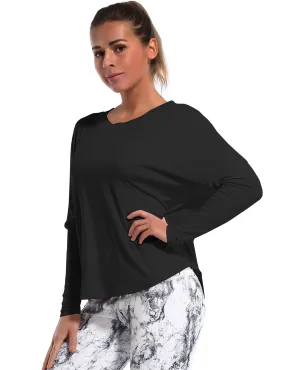 Running Batwing Tunic Tops black_Running