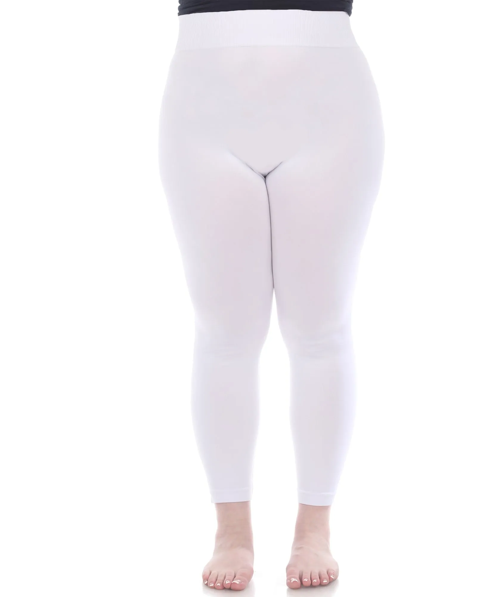 Super-Stretch Solid Leggings | White