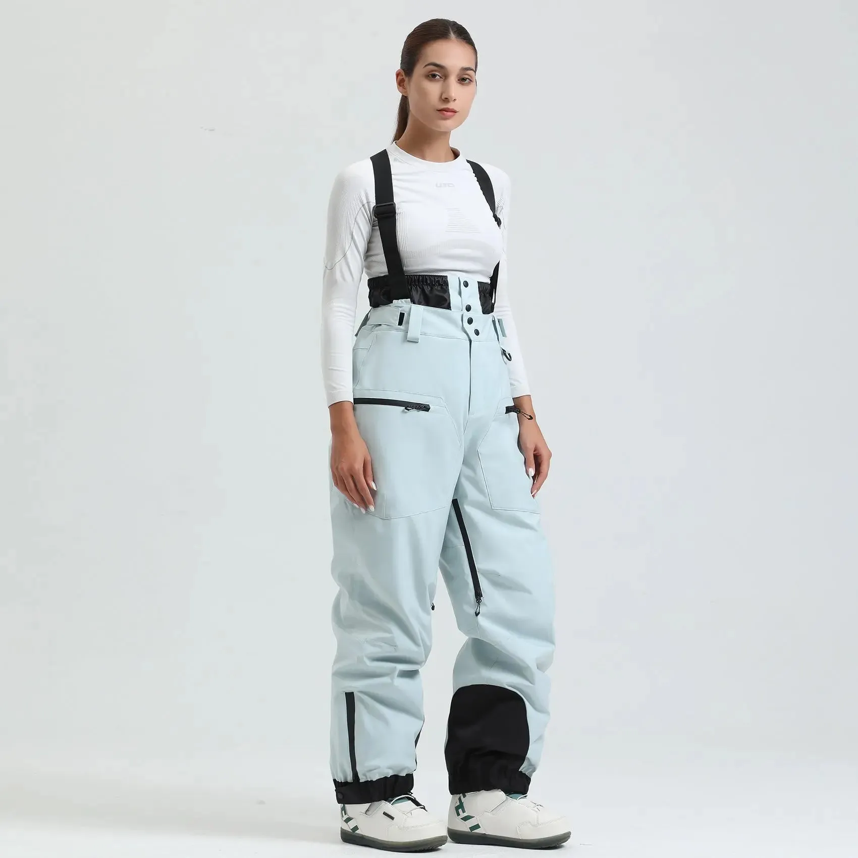 Women Ski Snowboard Bibs Outdoor Ski Overalls Pants