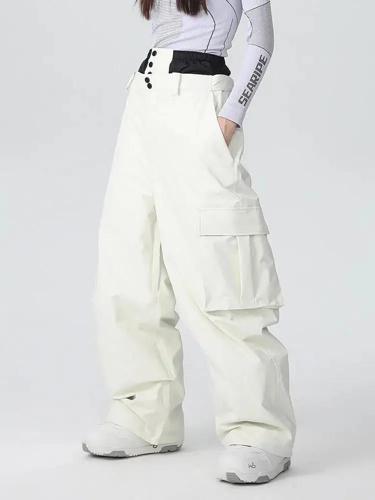 Women's Baggy Ski Pants Cargo Snowboarding Trousers