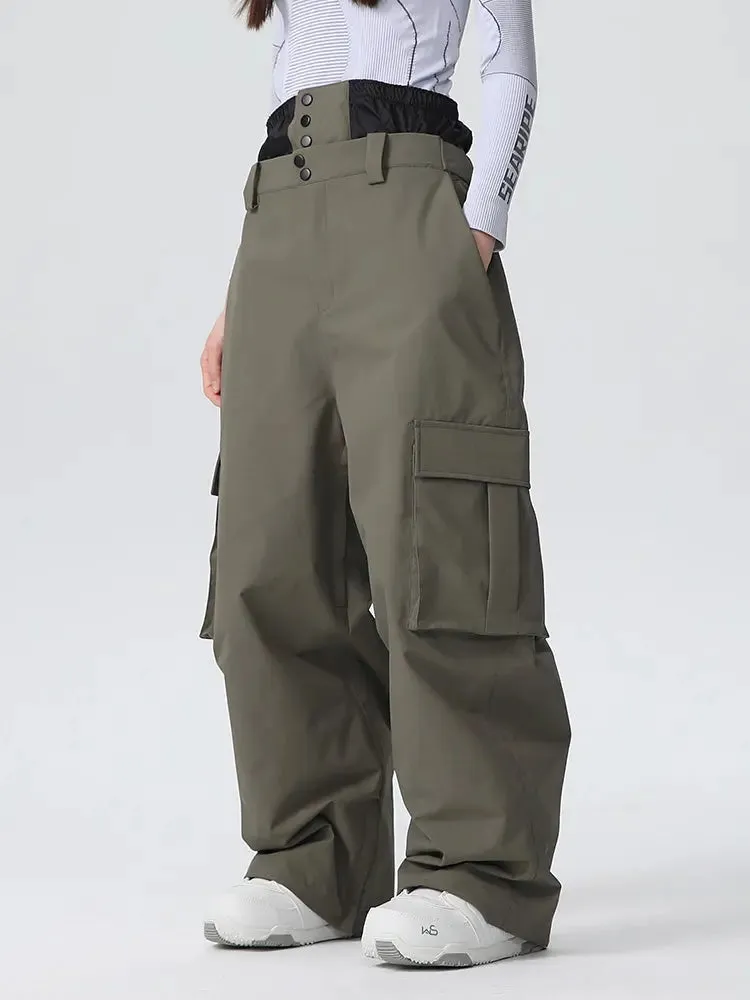 Women's Baggy Ski Pants Cargo Snowboarding Trousers