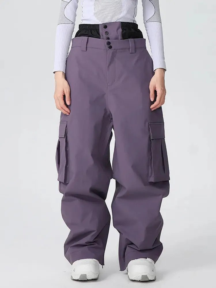 Women's Baggy Ski Pants Cargo Snowboarding Trousers