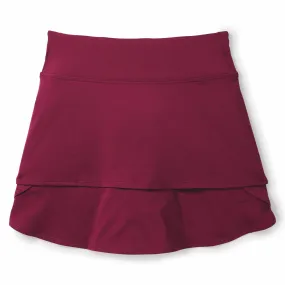 Womens Layered Knit Skort Fig - AW23